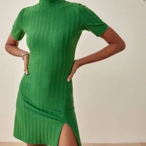 Reformation Zia Knit Turtleneck Dress